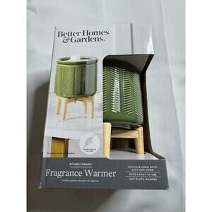 FRAGRANCE WARMER BETTER HOMES & GARDENS TABLETOP ETCHED CERAMIC ELECTRIC WAX